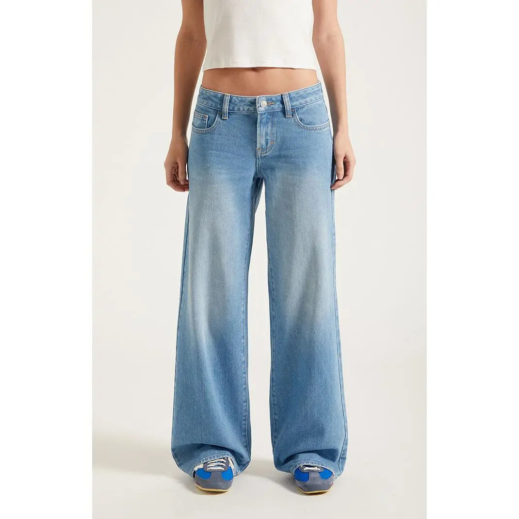 Pacsun Women'S Casey Low Rise Baggy Jeans Lighter Blue